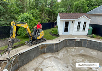 Inground Pool Demolition by Patio Design inc.