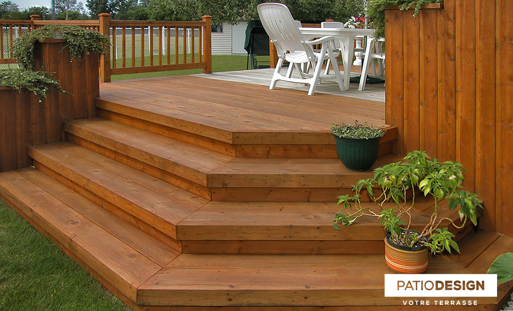 Patio around above ground pool by Patio Design inc.