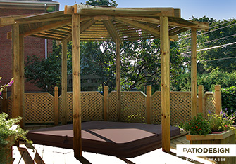 Patio with a SPA by Patio Design inc.