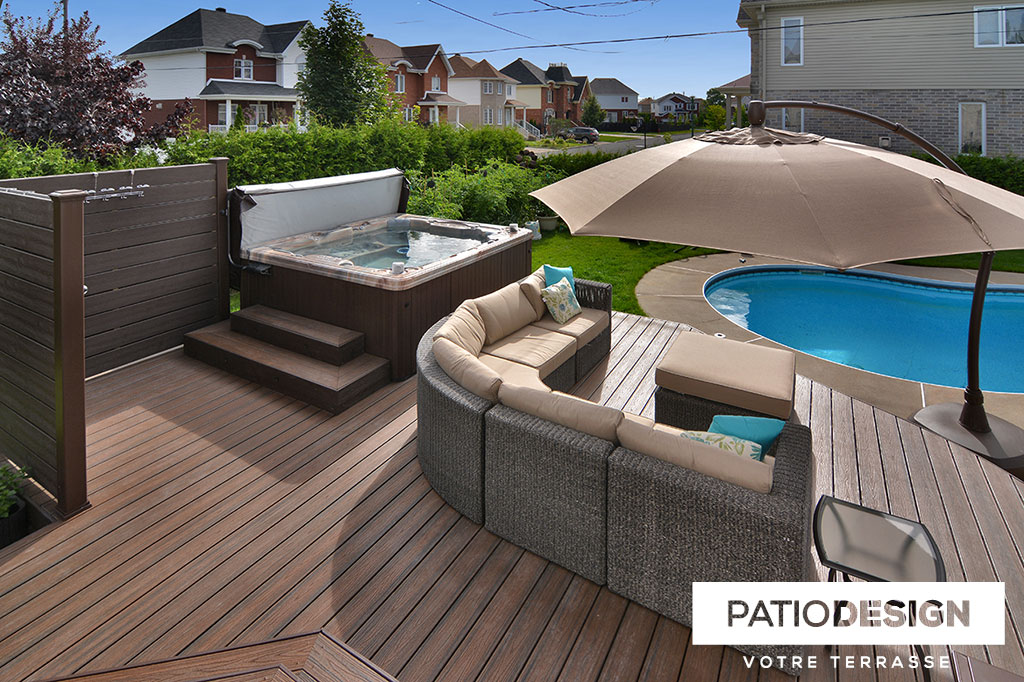 Patio with a SPA by Patio Design inc.