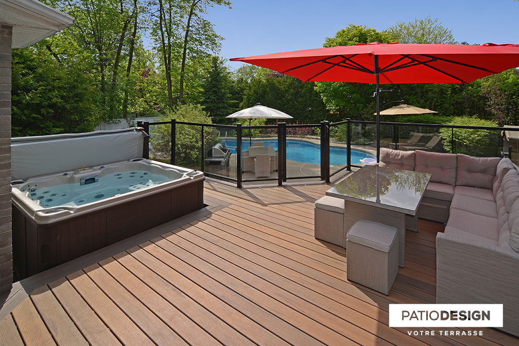 Patio with a SPA by Patio Design inc.