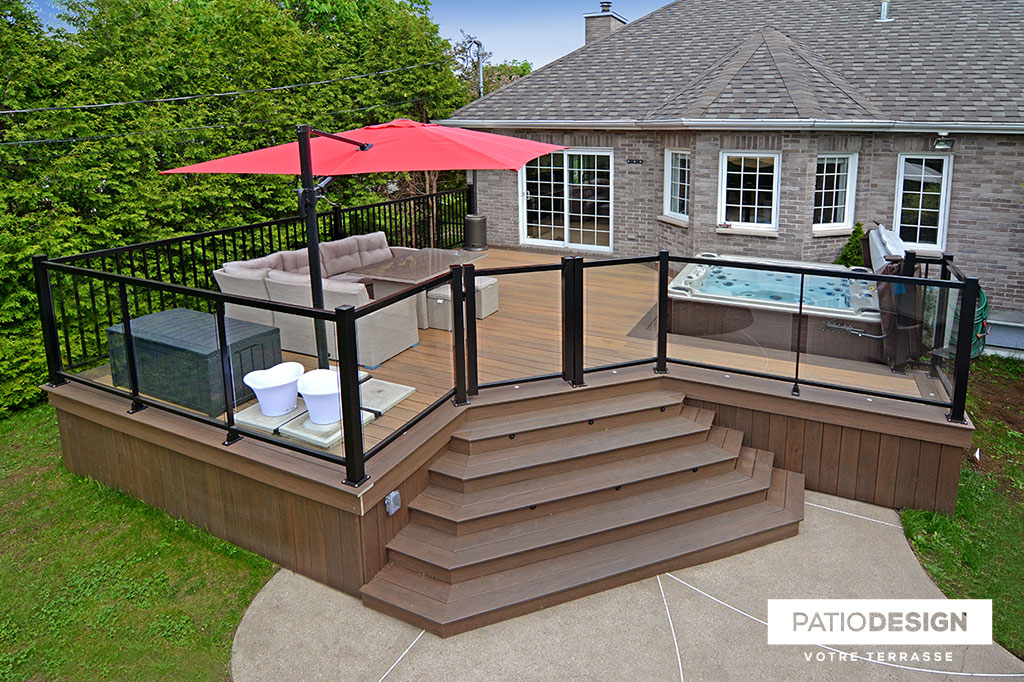 Patio with a SPA by Patio Design inc.