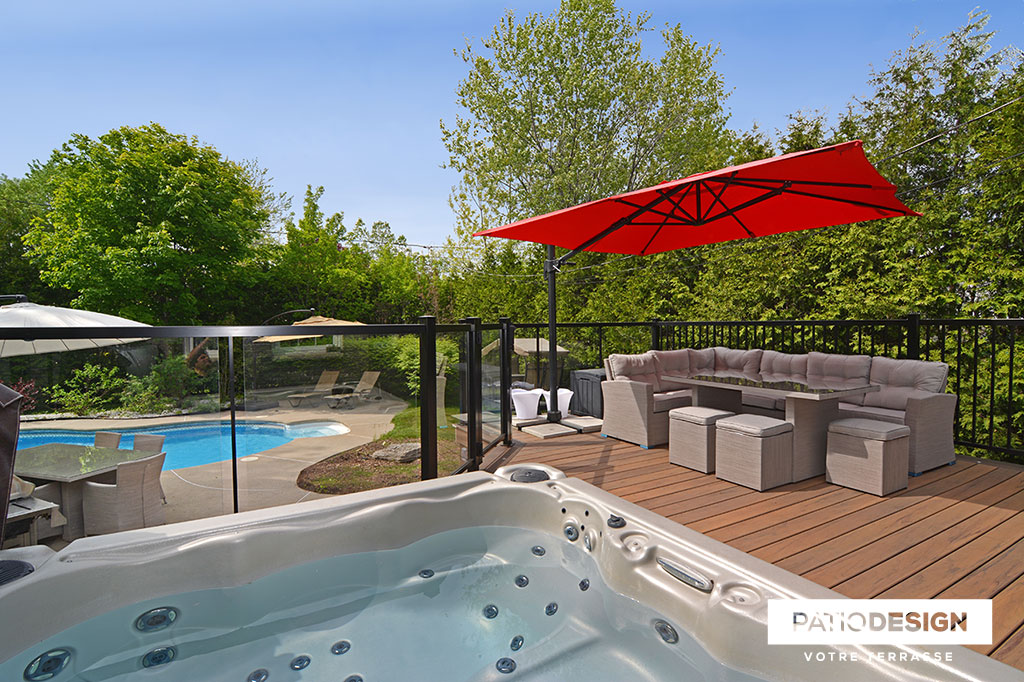 Patio with a SPA by Patio Design inc.