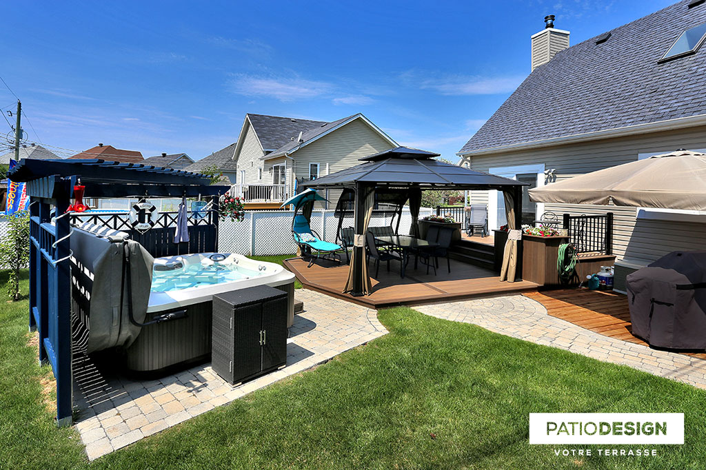 Patio with a SPA by Patio Design inc.
