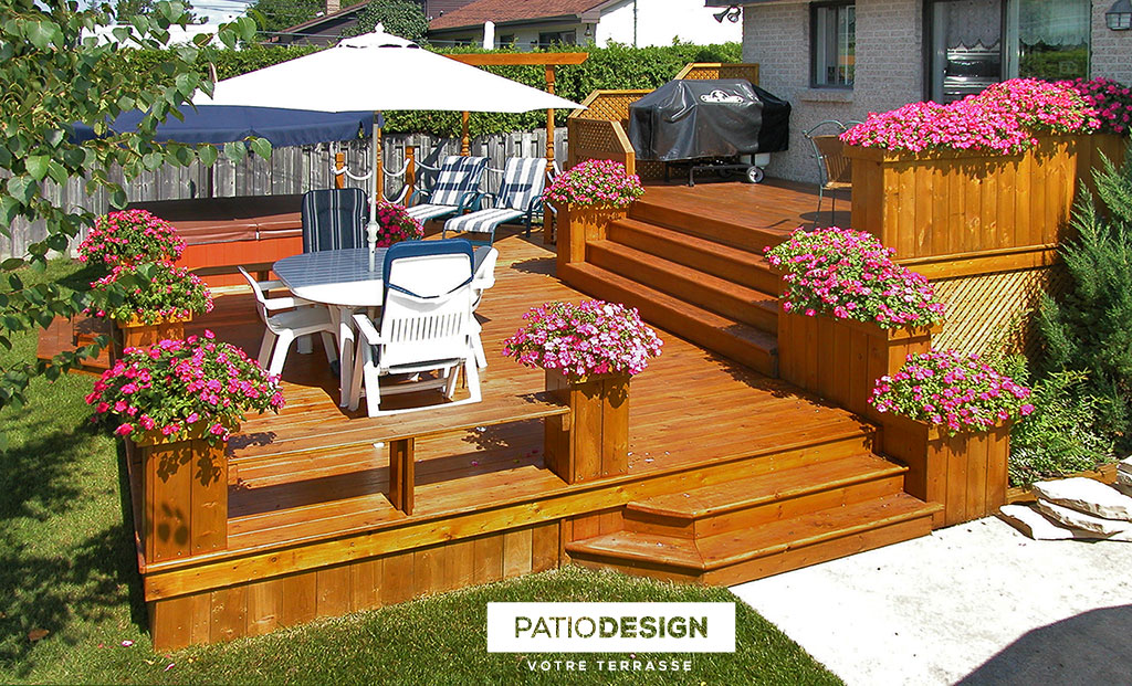 Patio with a SPA by Patio Design inc.