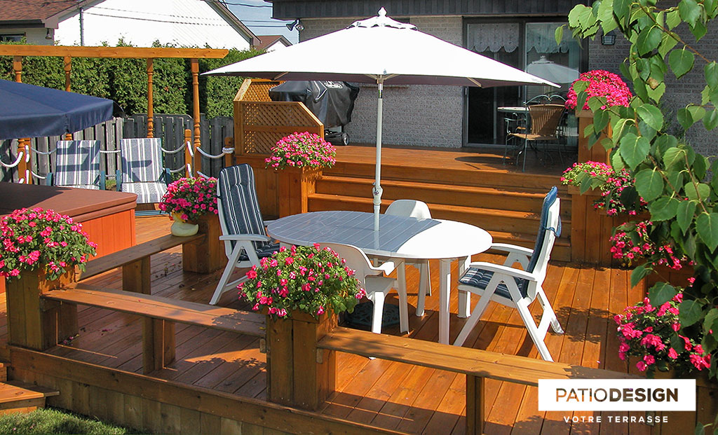 Patio with a SPA by Patio Design inc.