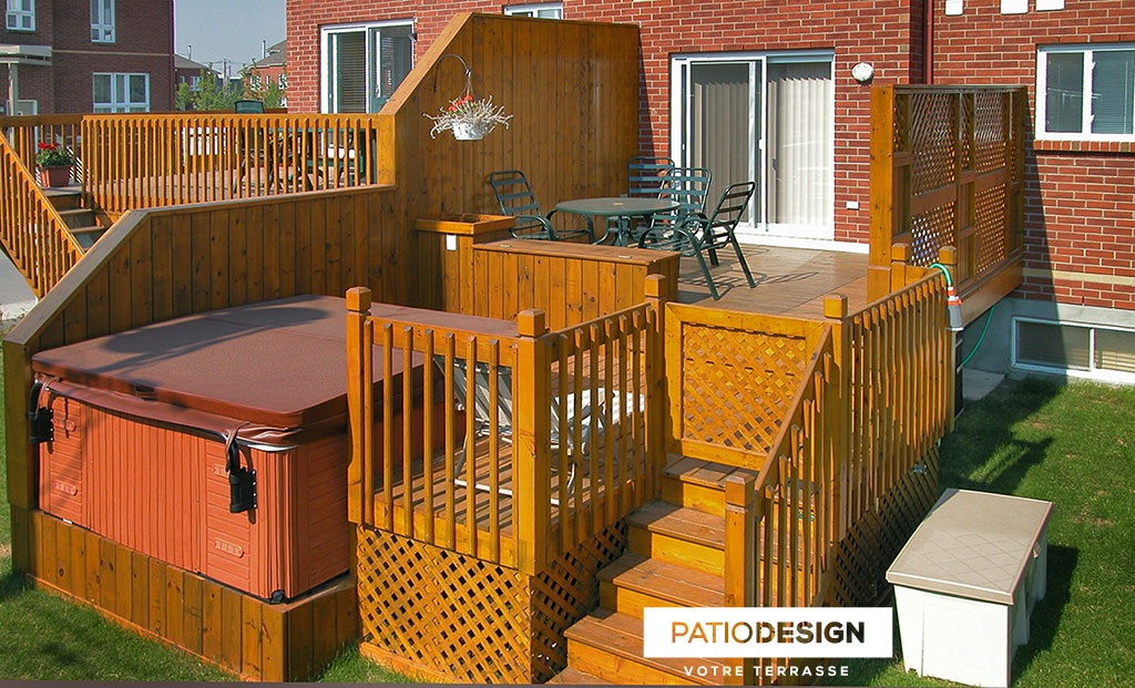 Patio with a SPA by Patio Design inc.