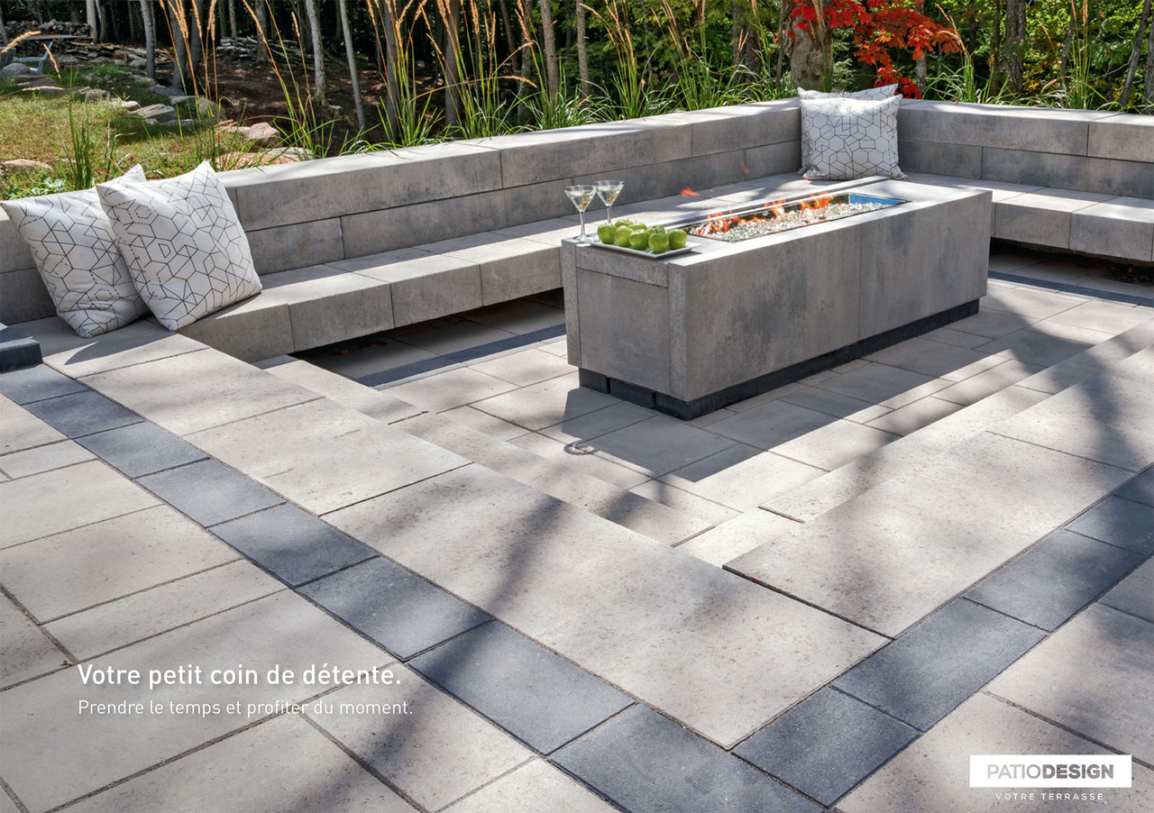Permacon's pavers and slabs terrace