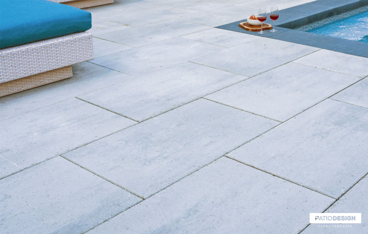 Pavés Permacon Dalles Méga Melville par Patio Design inc.
