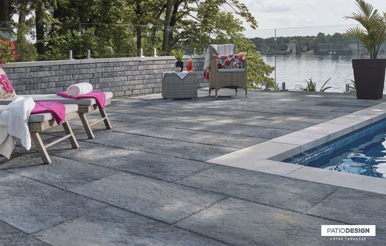 Dalles Permacon Mondrian Plus par Patio Design inc.