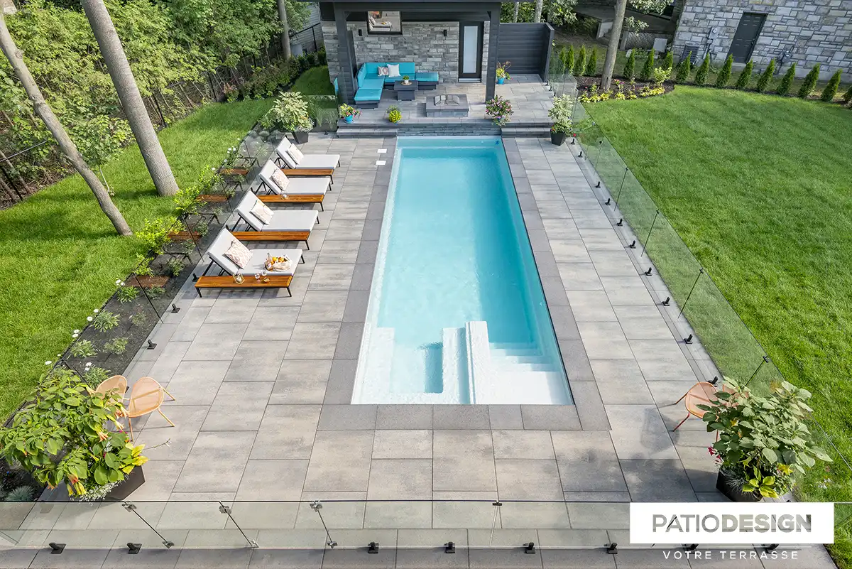 Fiberglass Inground Pool by Patio Design inc.