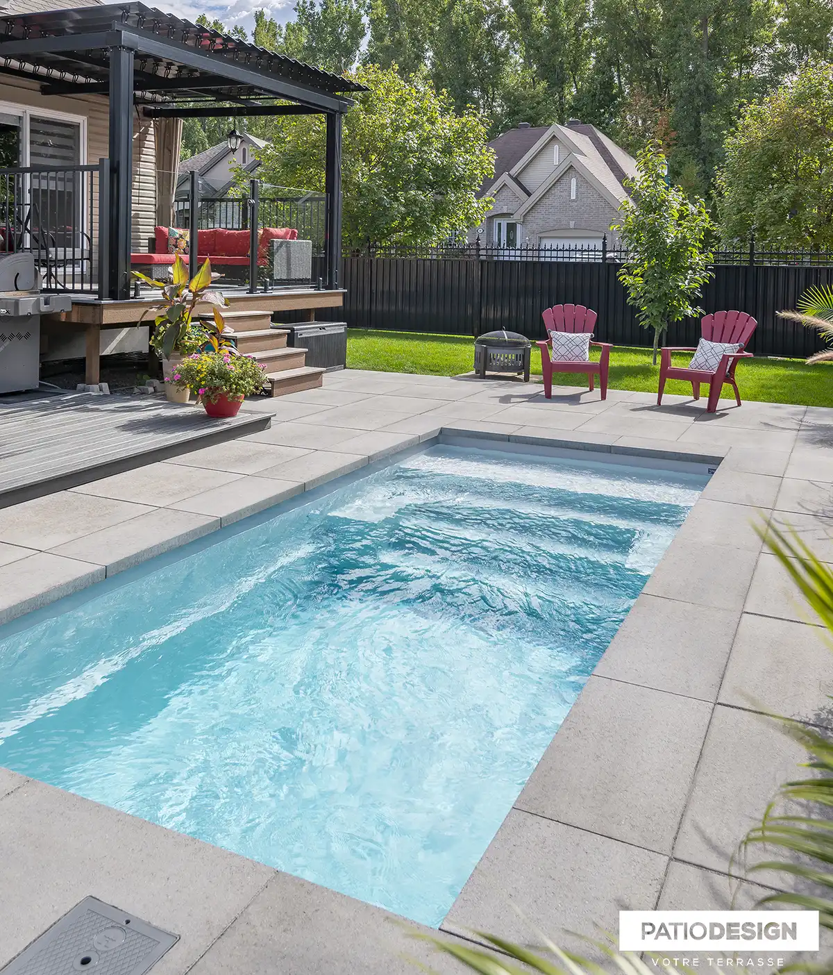 Fiberglass Inground Pool by Patio Design inc.