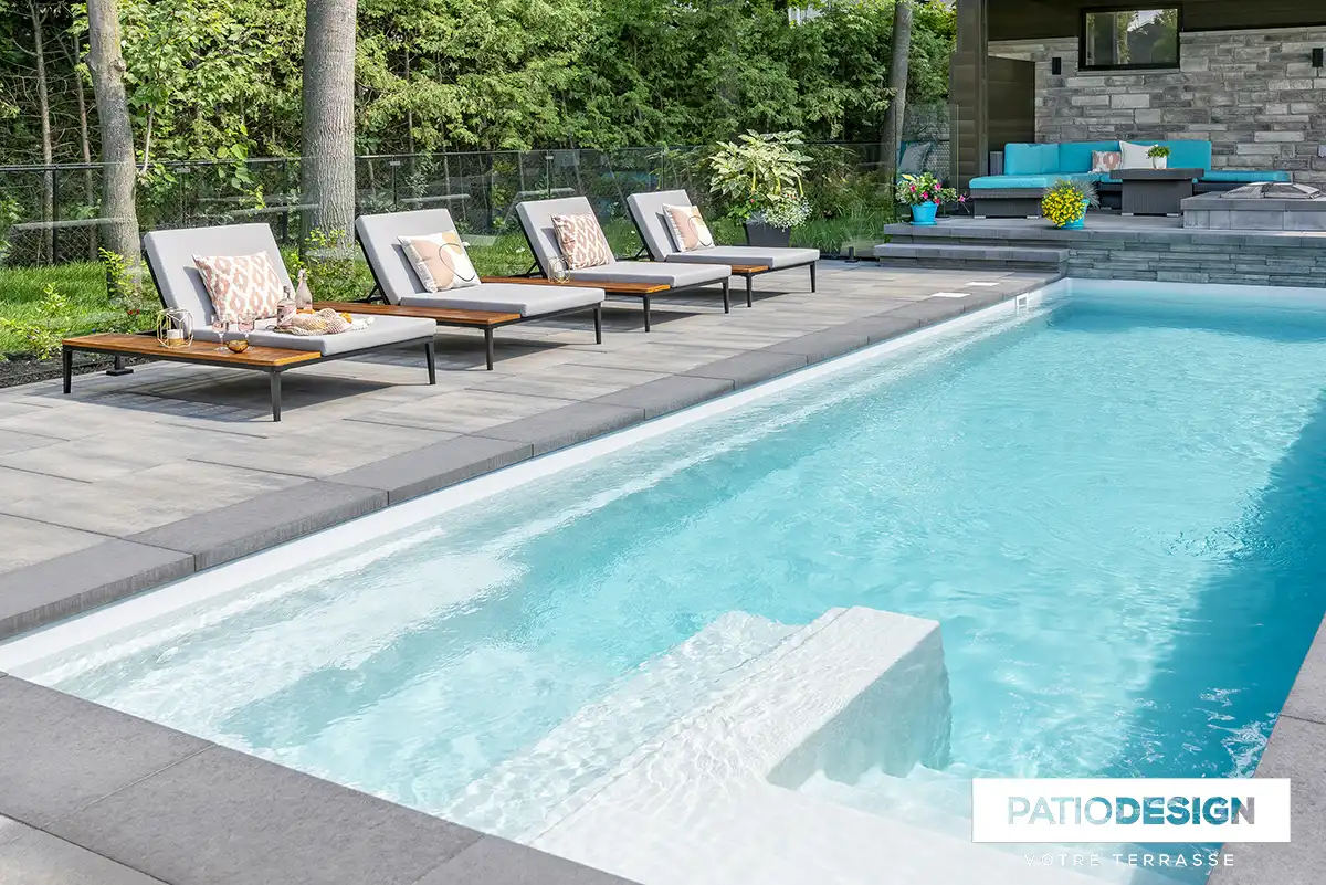 Fiberglass Inground Pool by Patio Design inc.