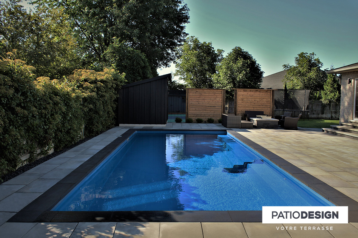 Inground Pool in Fiberglass by Patio Design inc.