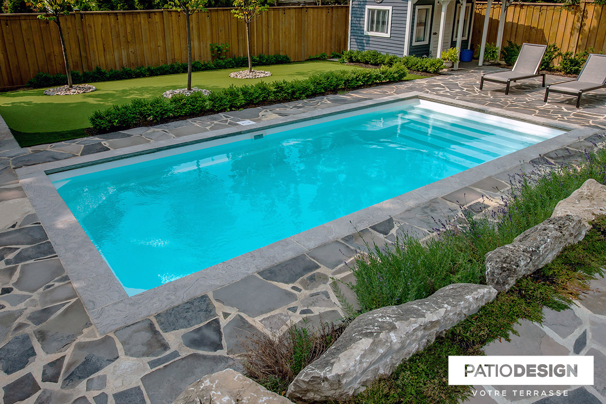 Inground Pool in Fiberglass by Patio Design inc.