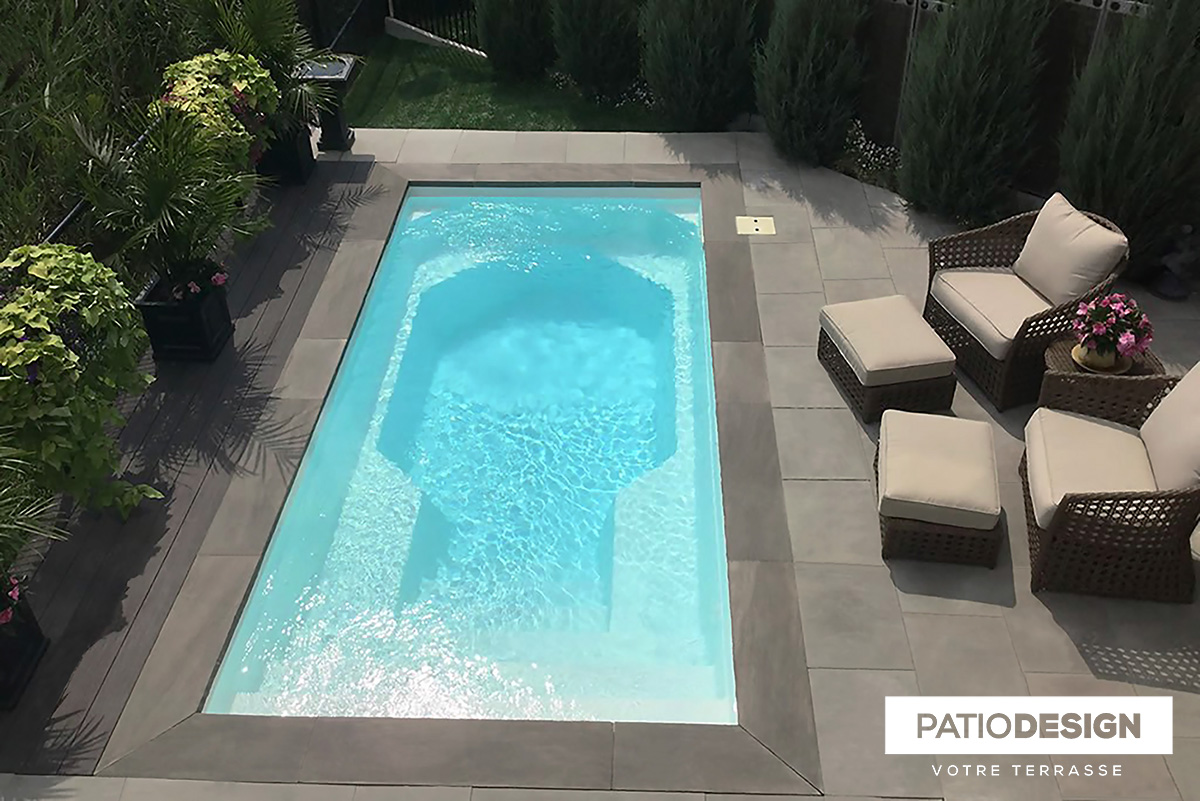 Inground Pool in Fiberglass by Patio Design inc.