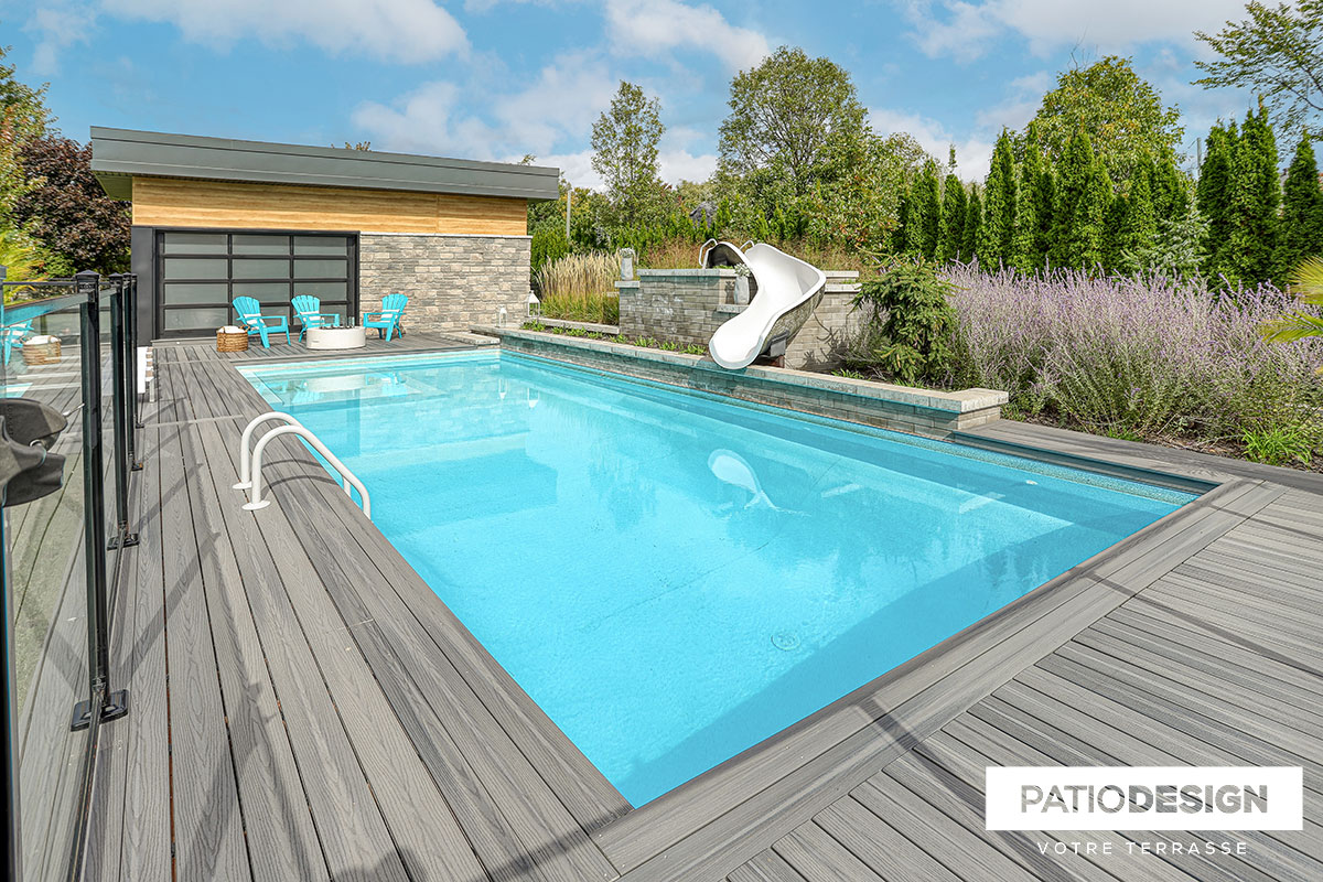 Piscine creusée en coffrage isolant par Patio Design inc.