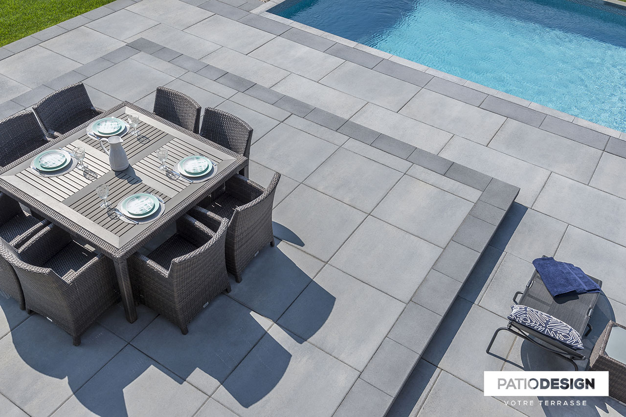 Rinox Pavers Proma Quadra 3 XL, Charcoal by Patio Design inc.