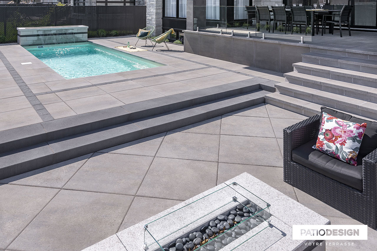 Rinox Pavers Proma Quadra, Sky Grey by Patio Design inc.