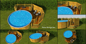 Patio avec piscine par Patio Design inc.